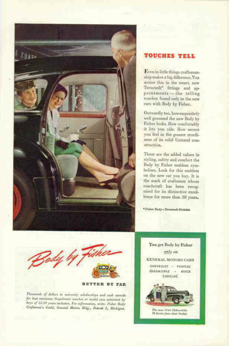 1946 General Motors Auto Advertising
